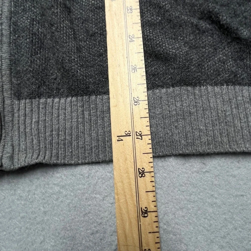 Tommy‎ Bahama Men's Gray Cotton Cashmere Blend Zip Up Sweater Large Elbow patch